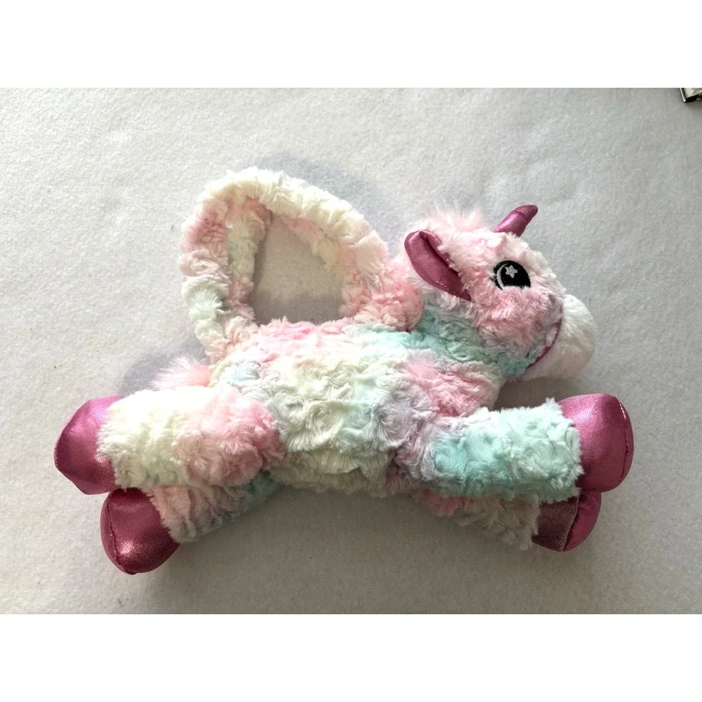 Plush Unicorn Purse with Double Handles Pastel Pink‎ Green Blue Kidcore